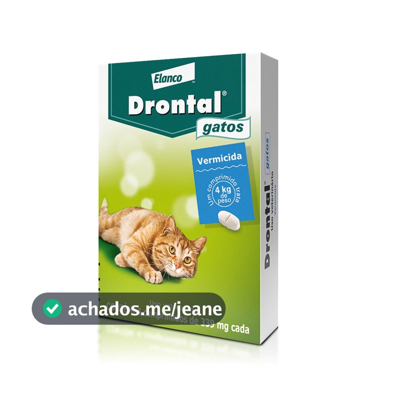 Vermífugo Drontal Gatos 4 Comprimidos para Gatos de até 4kg Elanco