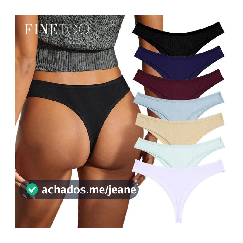 FINETOO 10Pcs/Pacote Tangas De Algodão Para Mulheres Calcinha Feminina De Senhora De Baixa Rise Sexy S-XL