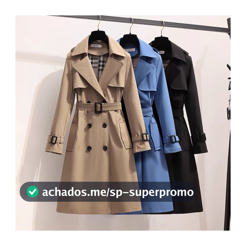 Moda Coreana Vintage Casaco Solto Mola De Outono Pólo De Manga Longa Duplo Peito Alto Midi Windbreaker