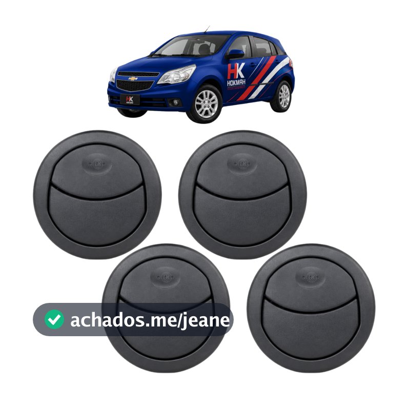 KIT 4 DIFUSOR DE AR CENTRAL E LATERAL AGILE MONTANA GRAFITE