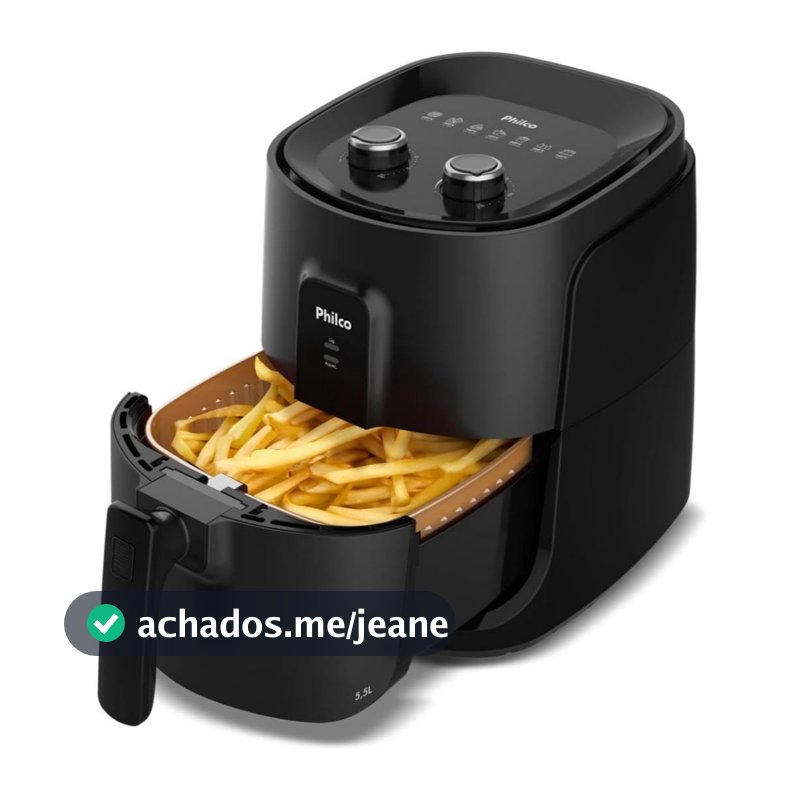 Fritadeira Elétrica Air Fryer Philco PAF55A 5,5 L 1500W