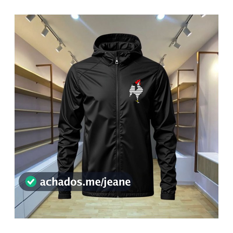 Jaqueta Masculina Blusa Corta Vento Motoqueiro Impermeável Galo Mineiro