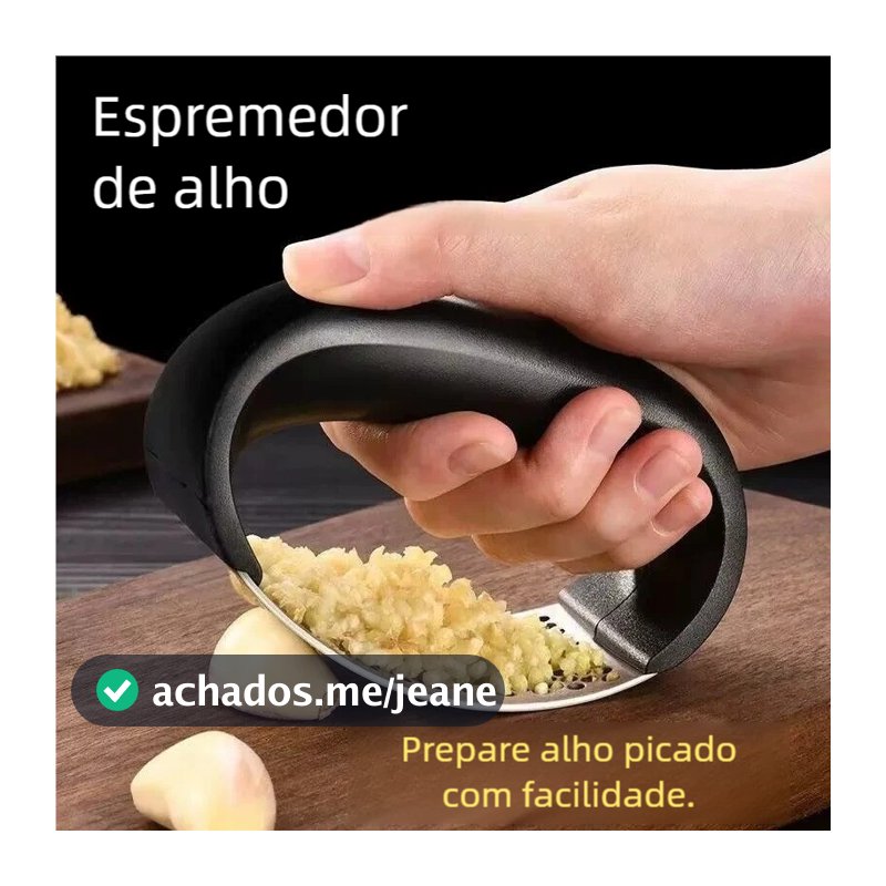 Espremedor de Alho Amassador - Aço Inox e ABS Resistentes, Ideal para Culinária Diária