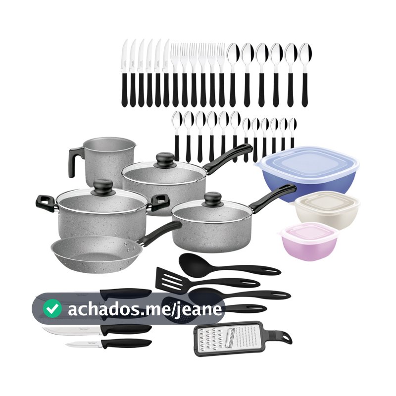 Conjunto Tramontina 47 Peças Cozinha Com Panelas Antiaderentes