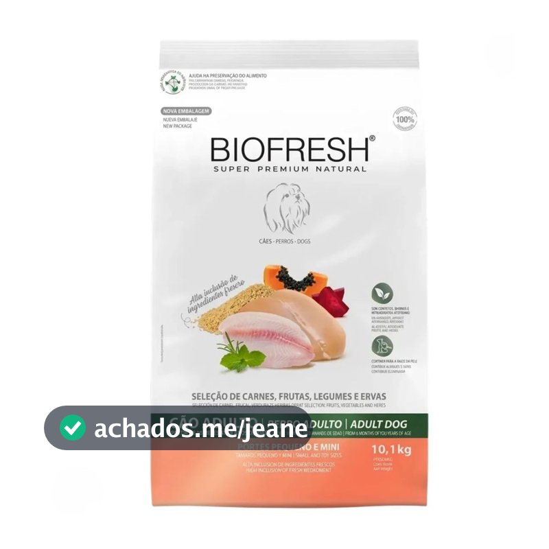 Biofresh Super Premium Raça Mini/Pequena s/ transgênico 10kg