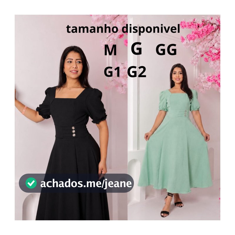 Vestido mídi feminino evangélica com manga princesa elastex na costas confortável Tecido Duna Linho