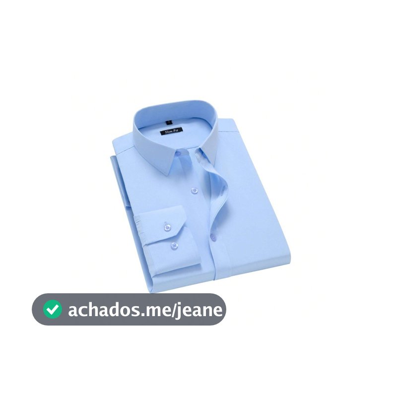 Camisa Social Masculina Manga Longa Spandex