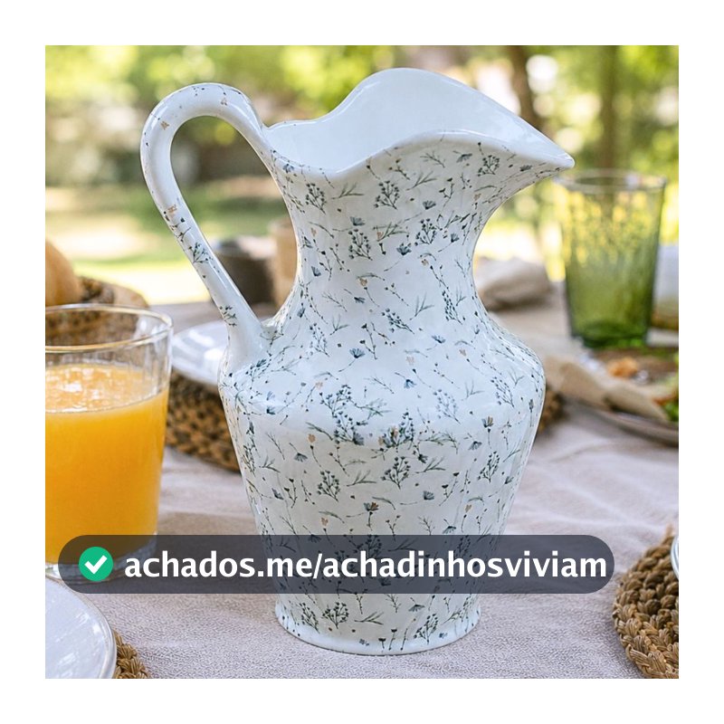 Jarra 1,750ml Leiteira, Sucos e Bebidas - Porcelana Decorada