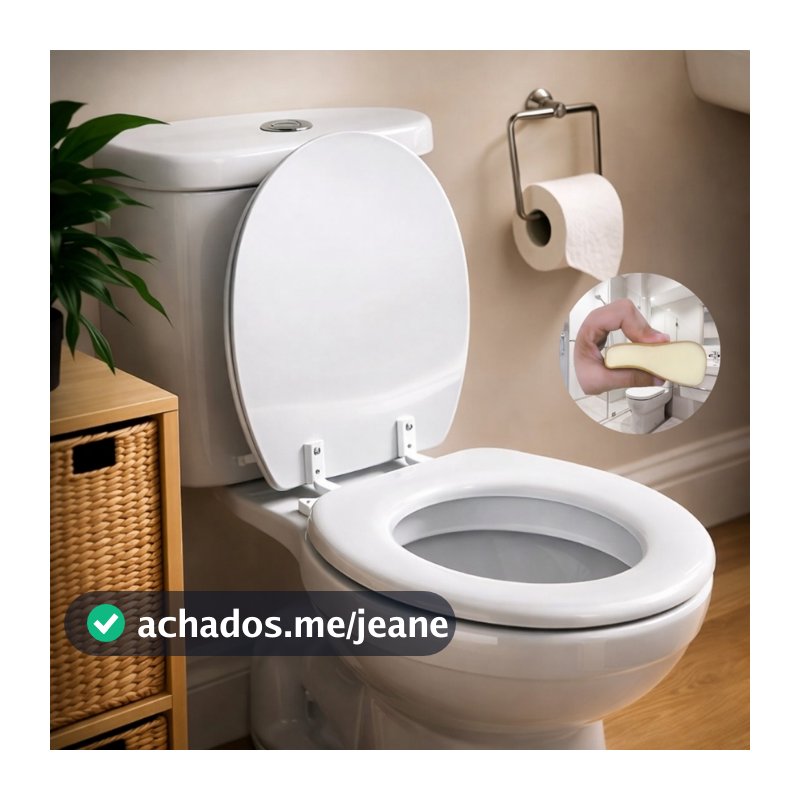 Assento Sanitário Almofadado Com Tampa De Vaso Banheiro Universal Cor Branco