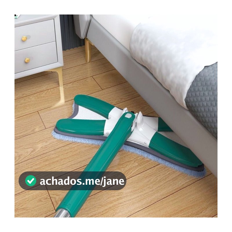 Esfregão Giratório 360° Lava e Seca com Torção, Microfibra Multiuso + Refil p/ Piso e Cozinha
