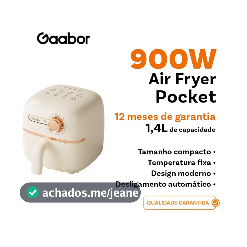 Gaabor fritadeira air fryer 1,4 litros Pequeno e conveniente forma de silicone timer 900w AF20M-YE01A -1