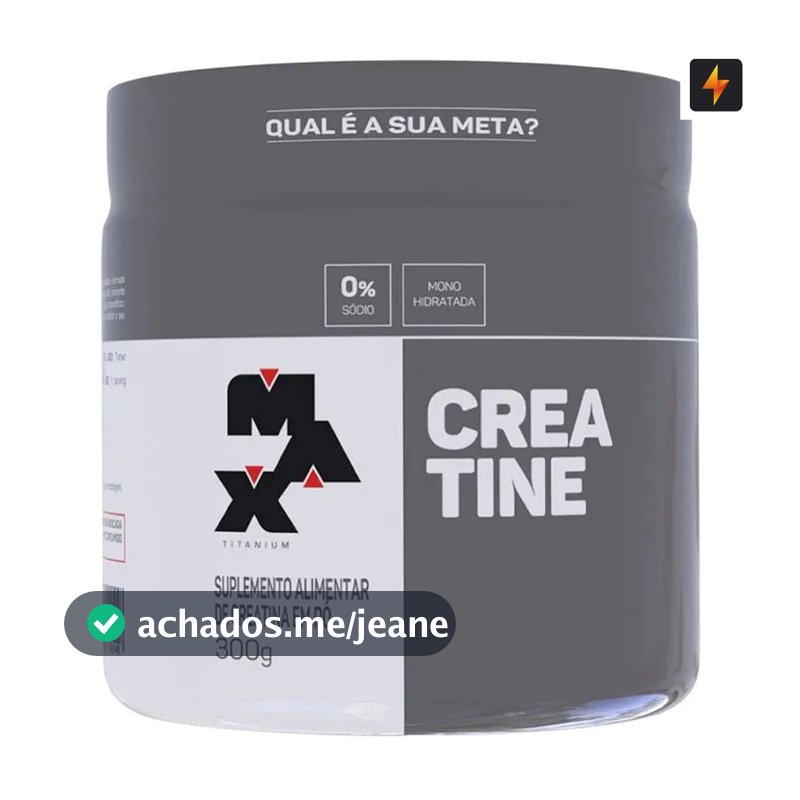 Creatina Monohidratada Pura Max Titanium 300g
