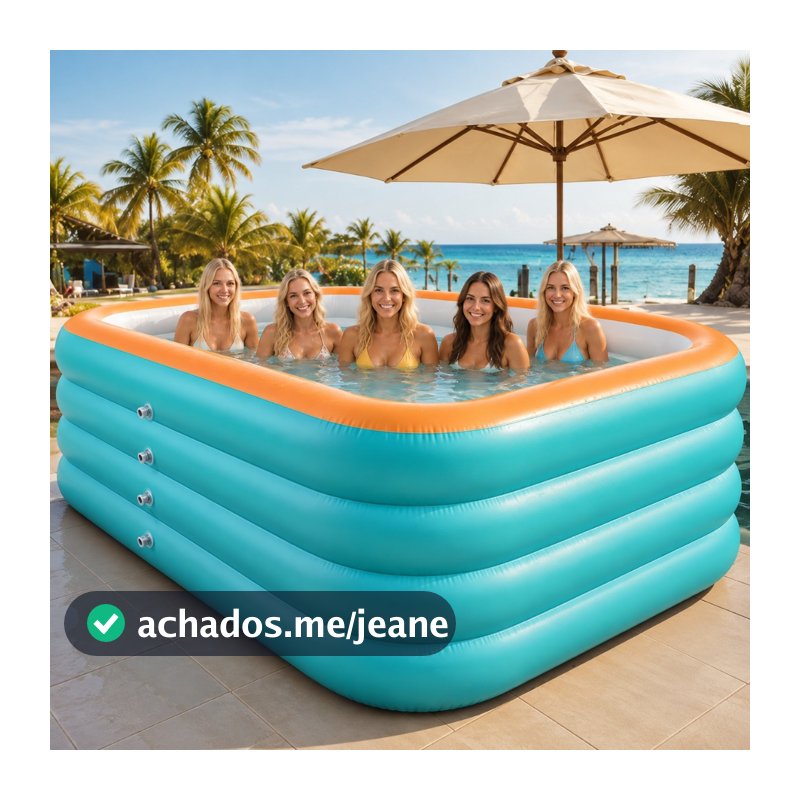 Piscina Large capacity! Blue PVC inflatable pool, practical and foldable, suitable for indoor and outdoor use