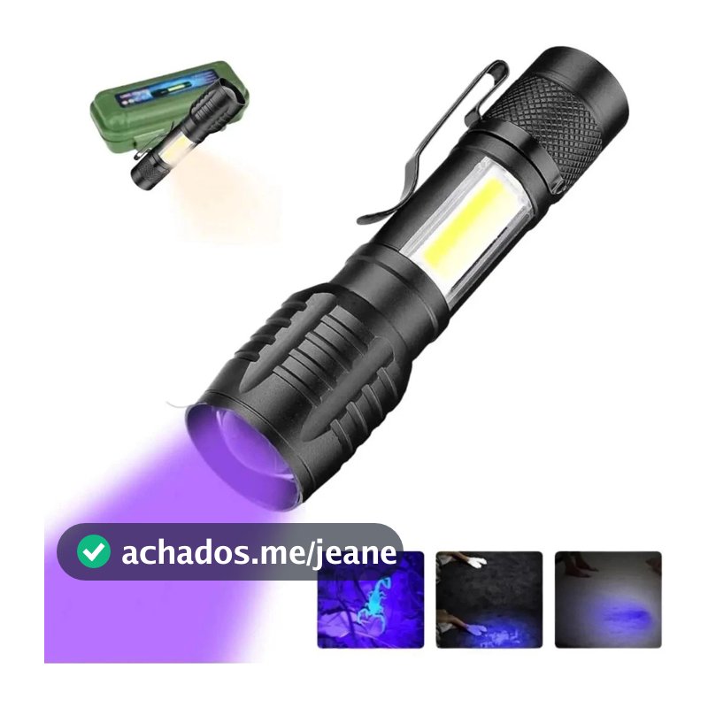 Mini Lanterna Super Potente Tatica Recarregavel Led Para Caça Camping Usb Com Zoom