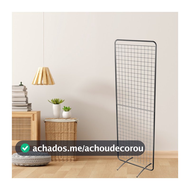 Biombo de Chão - Branco / Preto