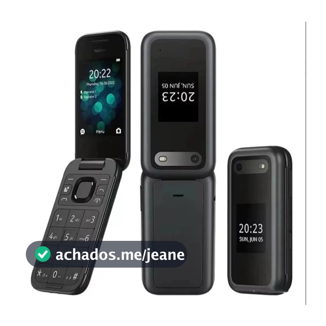 Bluetooth Celular Tela Duplal 4G Original Nokia 2660 Flip Para Tirar Fotos E Gravar Vídeos 1450mAh Bateria Dois Chips