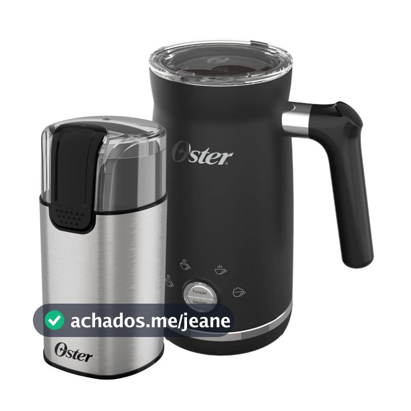 Kit Moedor de Café Elétrico Inox e Espumador de Leite Oster