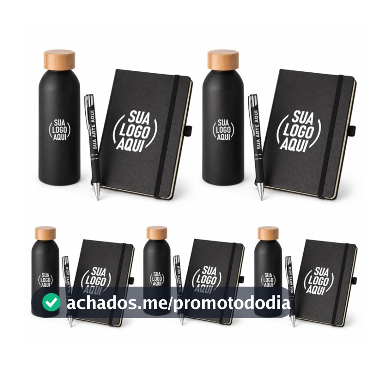 5 Kit Onboarding | Boas Vindas Presente Corporativo | Volta As Aulas Personalizado Com Sua Logo Marca Ou Frase