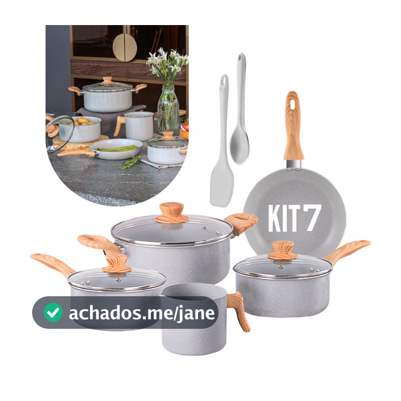 Jogo de Panelas Brinox Easy 7 Peças ou 10 Peças Ceramic Life Antiaderente Indução Cor Gris