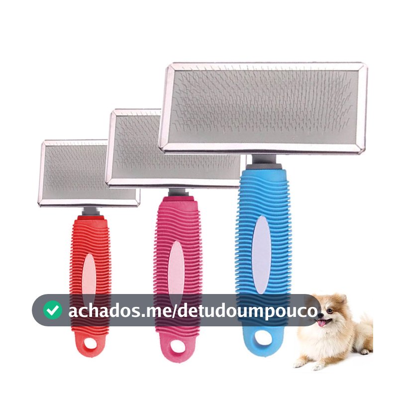 Escova Rasqueadeira Pet Removedor Pêlos Cães Gatos profissional