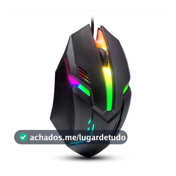 Mouse Gamer 1200dpi Com Fio Usb Led Rgb Profissional Para Jogos Pc