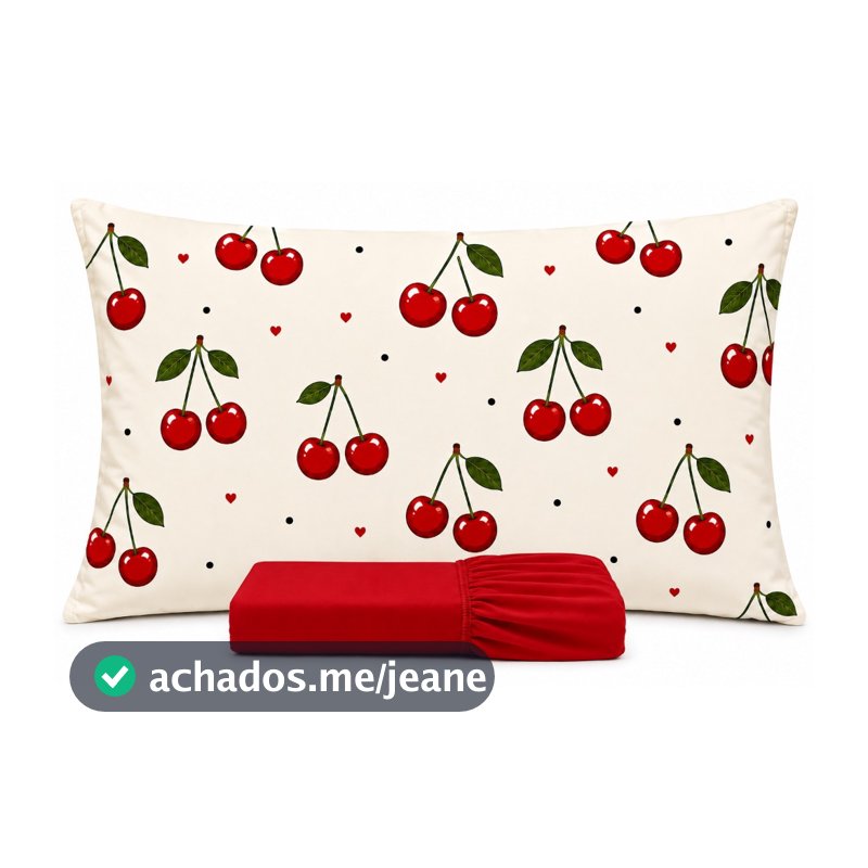 Jogo de Lençol Cereja Nova Solteiro Casal Queen King 400 Fios 3 Pçs Ponto Palito Toque Macio