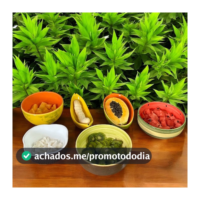 Bowl de Frutas Decorado Feito de Cerâmica Para Cozinha Pintados á Mão