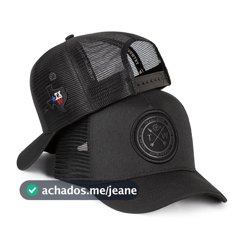 Boné Country Trucker TW Texas Wind Aba Curva Com Telinha Redinha Masculino Ajustável Premium