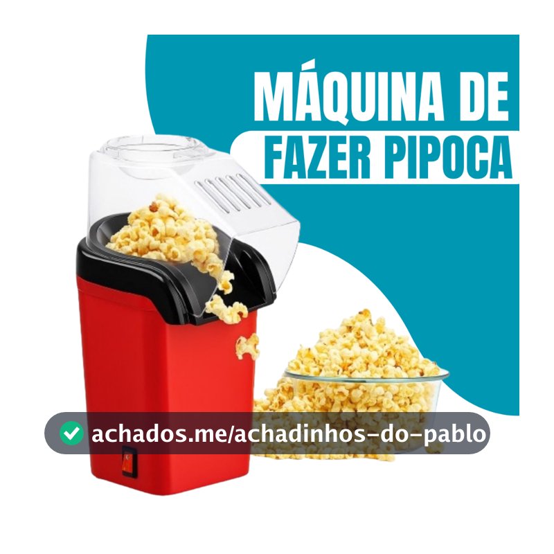 Pipoqueira Máquina De Fazer Pipoca Elétrica Ar Quente Profissional Sem Óleo Rápida