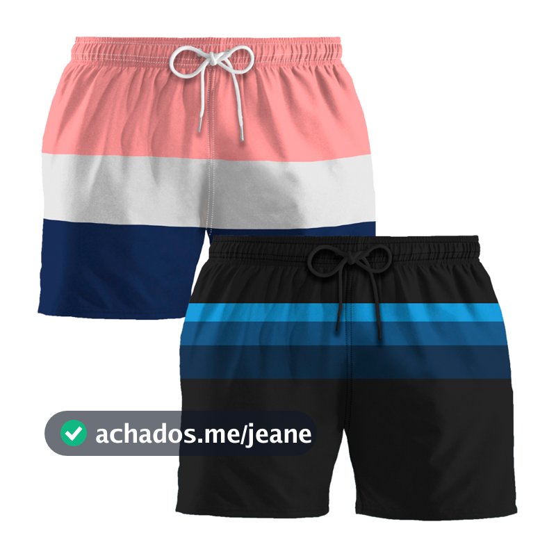 Kit 2 Shorts Praia Masculino Tactel Bermuda Masculina Verão Casual Esportivo P ao XG Com Bolsos Envios Rapido