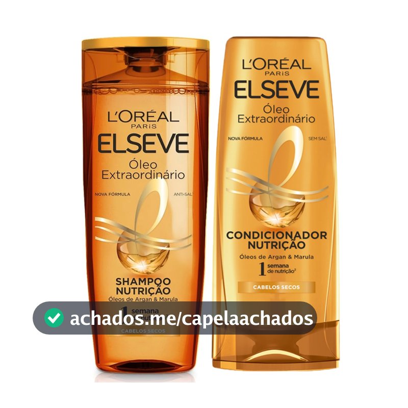 KIT SH + COND NUTRIÇÃO ÓLEO EXTRAORDINÁRIO ELSEVE 200ML