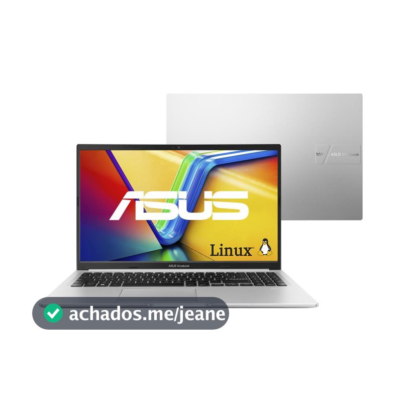 Notebook ASUS Vivobook 15 M1502YA AMD Ryzen 7 5825U 16GB Ram 512GB SSD Linux 15,6" FHD Silver  NJ612