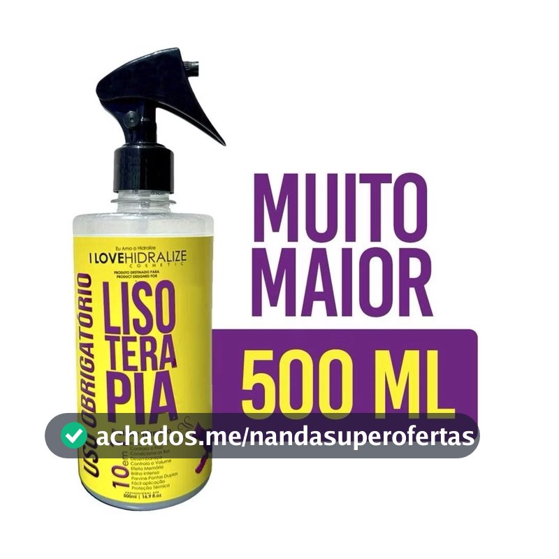 Protetor Térmico Lisoterapia 500ml USO OBRIGATÓRIO 10 em 1 Capilar Finalizador Liso Extremo