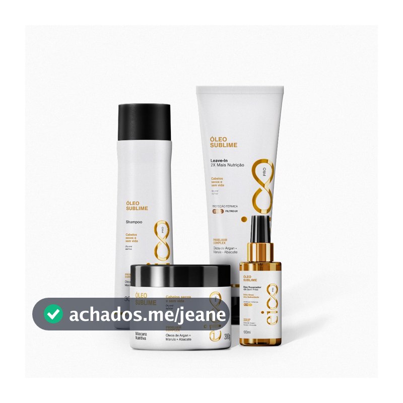 Kit Nutritvo Leave-in Óleo Sublime Eico Pro - 4 Produtos