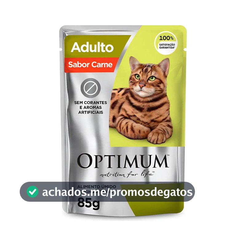 Optimum Sachê Gatos Adultos Caixa 20 Unidades 85g