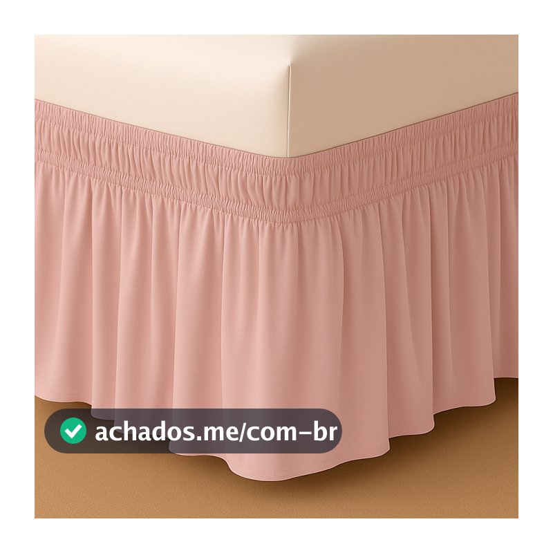 Saia Para Colchão Box Microfibra 2 Elásticos Queen, Casal, Solteiro, King Preto, Branco