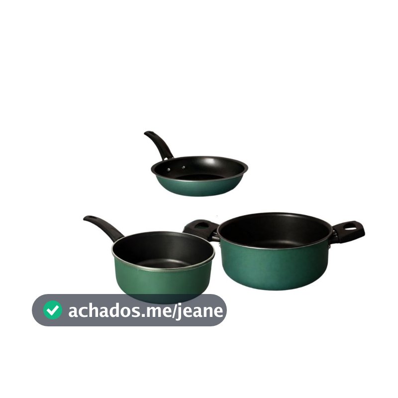 Jogo De Panelas 3 Peças Antiaderente Kit Fervedor Forma Panela