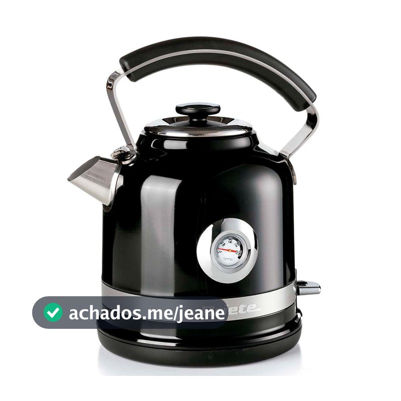 Chaleira Elétrica Ariete Moderna Preta com Base 360 Graus 1,7L - 2854