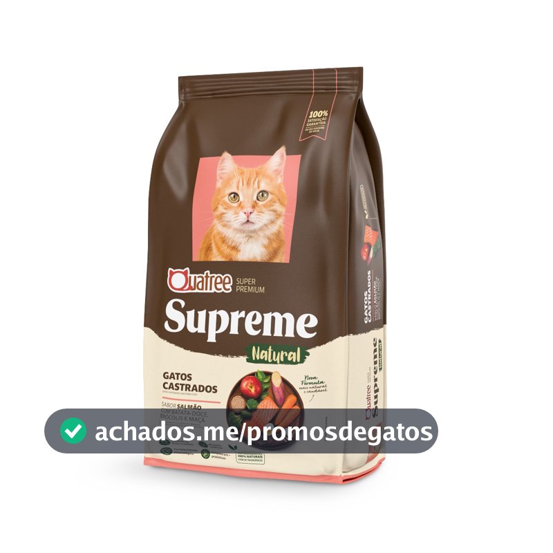 Ração Quatree Supreme Gato Castrado Salmão e Batata Doce 10,1 kg
