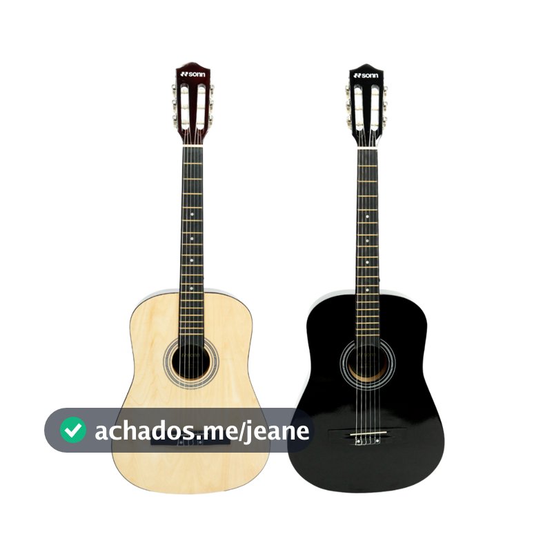 Violão Acústico 38" Sonn 6 cordas em Nylon SNG-38C-NT- bk com Tensor e Tarraxas Cromadas para iniciantes