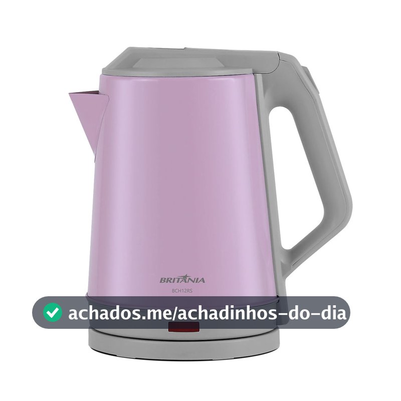 Chaleira Elétrica Rosa Britânia 1,9L Inox BCH12RS
