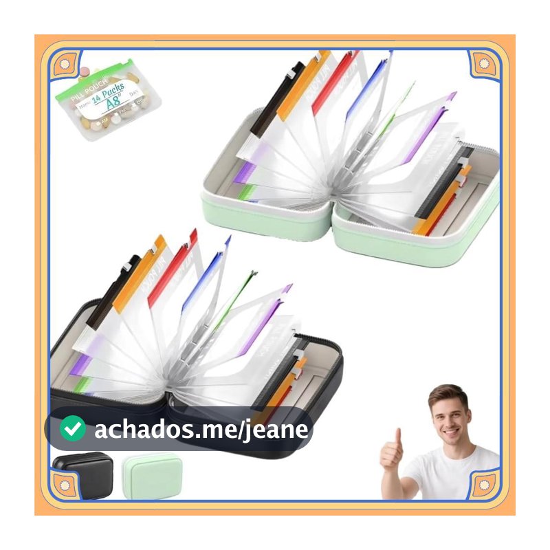 7/14PCS Organizador Semanal De Comprimidos , Armazenamento De Medicamentos Codificado Por Cores Sem BPA , Reuti