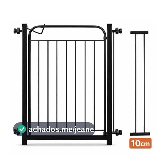 Portão Pet Grade Para Cachorro (68cm A 113cm) Cercado de Proteção