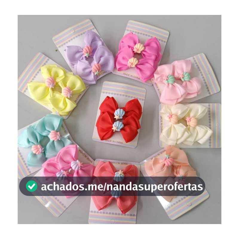 Kit 10  Laços de Cabelo Infantil Bico de Pato