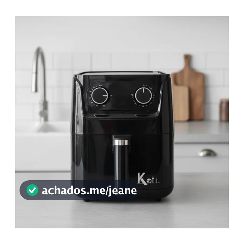 Fritadeira Air Fryer KOTI 5,5l 1500w  Preta E Inox 110v Ou 220v
