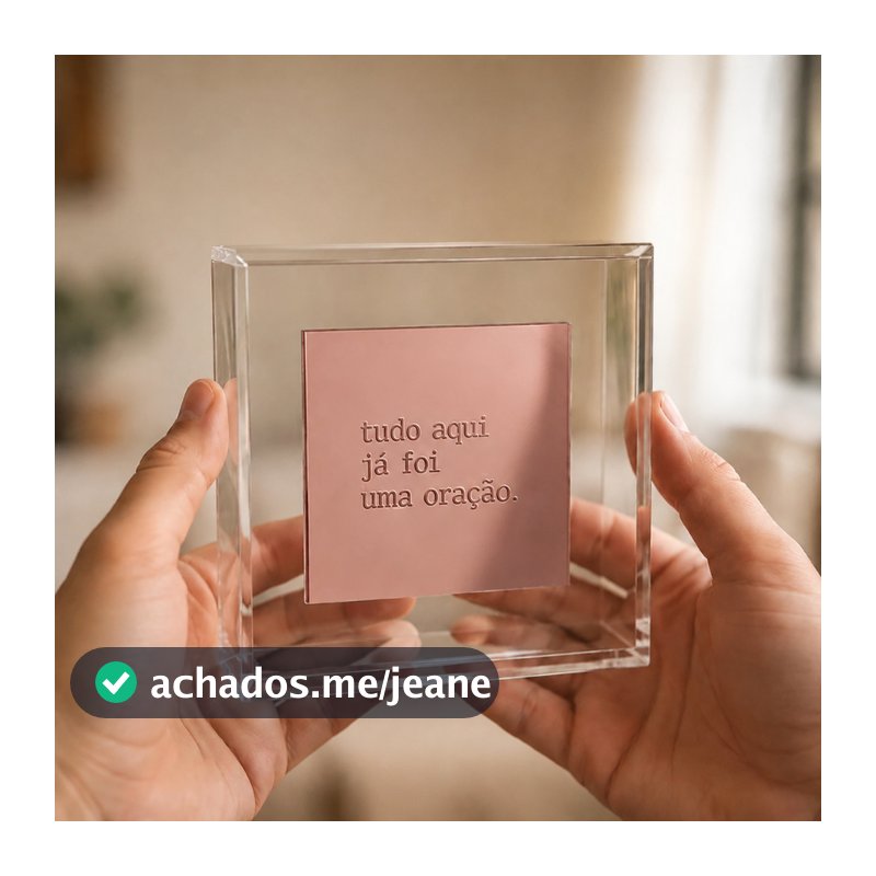 Caixa Acrílico Placa De Decoração Moldura Tudo Aqui Já Foi Uma Oração Retrato Para Mesa Qualidade Premium