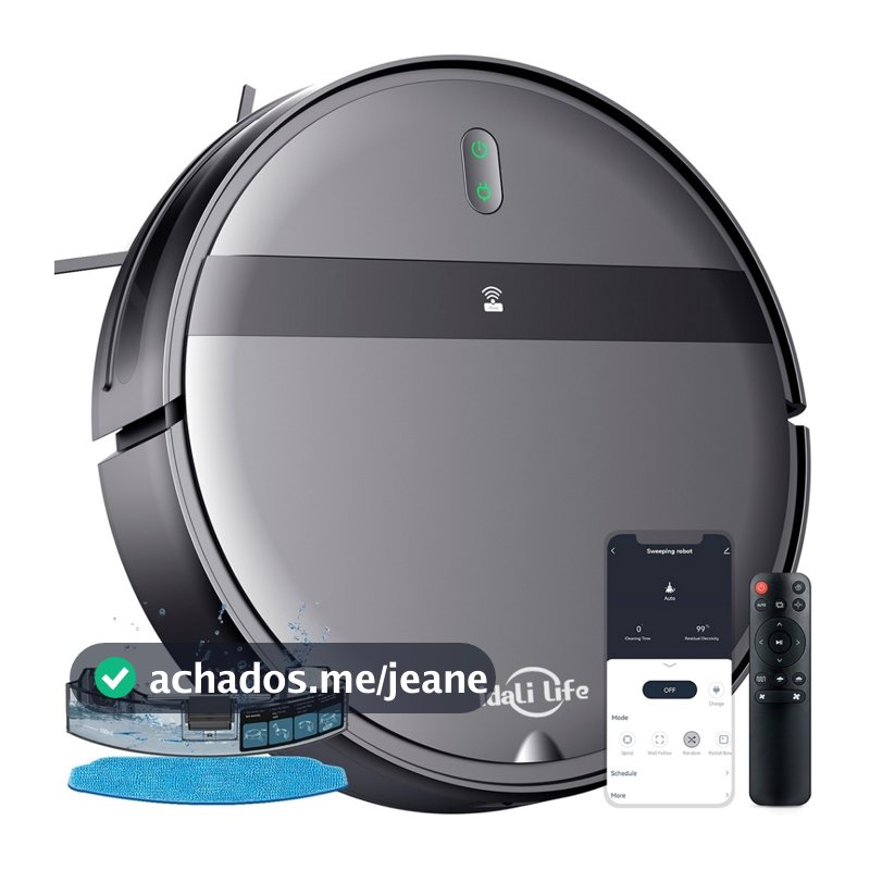 Aspirador de Pó Para Casa Robô Inteligente Com Sensores Anti- queda IDALI LIFE