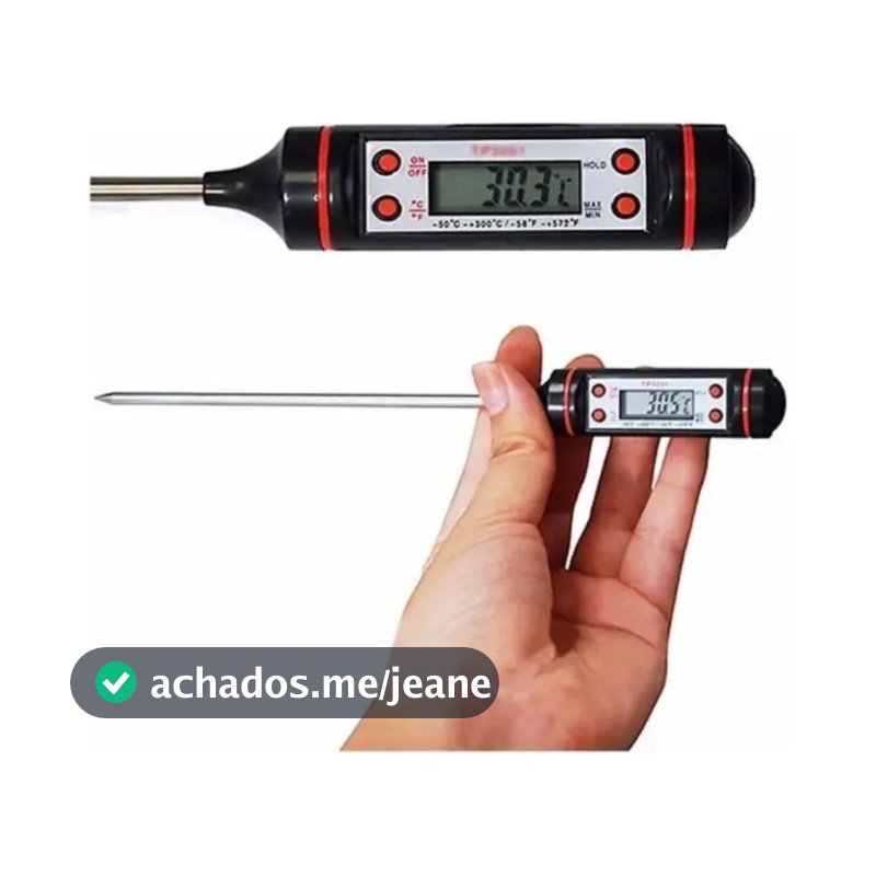 Termômetro Culinário Digital Espeto Alimento Bebida Cozinha