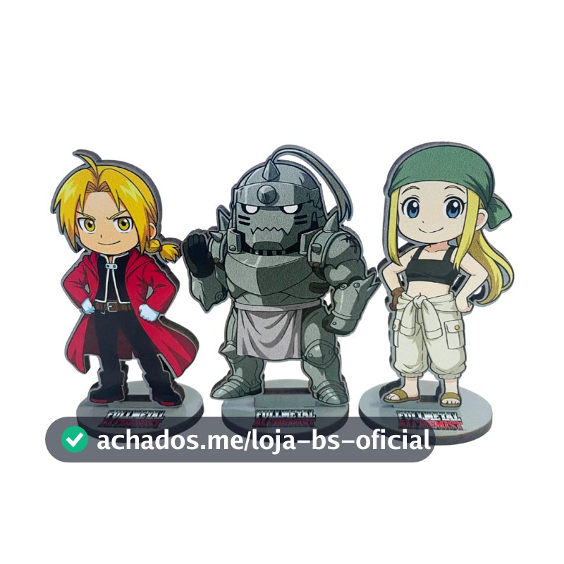 Totem Fullmetal Alchemist Edward Elric Winry Rockbell Alphonse anime colecionaveis otaku decorativo