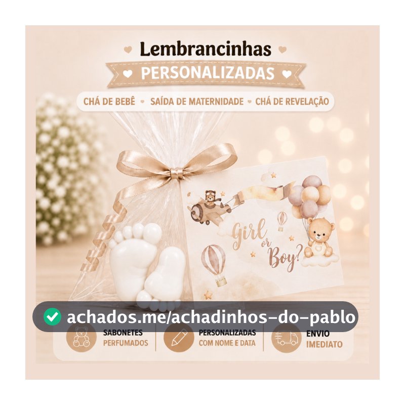 100 Mini Pezinhos Lembrancinhas - Chá Revelação-chá de bebê - revelacao (50 Pares)